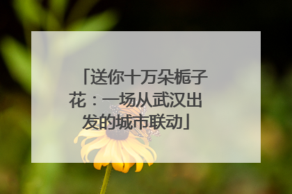 送你十万朵栀子花：一场从武汉出发的城市联动