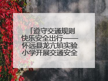 遵守交通规则 快乐安全出行——怀远县龙亢镇实验小学开展交通安全教育宣讲活动