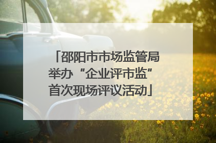 邵阳市市场监管局举办“企业评市监”首次现场评议活动