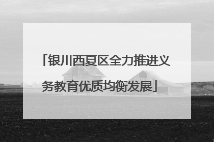 银川西夏区全力推进义务教育优质均衡发展