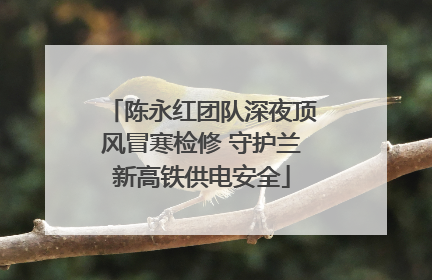 陈永红团队深夜顶风冒寒检修 守护兰新高铁供电安全