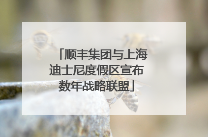 顺丰集团与上海迪士尼度假区宣布数年战略联盟