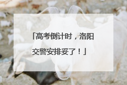 高考倒计时，洛阳交警安排妥了！