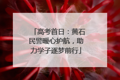 高考首日：黄石民警暖心护航，助力学子逐梦前行