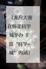 龙舟大赛在怀柔科学城举办 丰富“科学+城”内涵