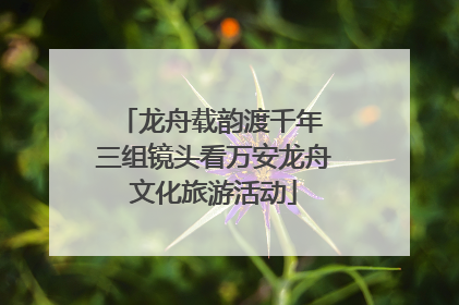 龙舟载韵渡千年 三组镜头看万安龙舟文化旅游活动
