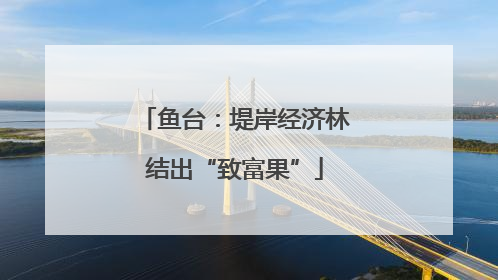 鱼台：堤岸经济林结出“致富果”