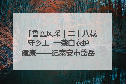 鲁医风采｜二十八载守乡土  一袭白衣护健康——记泰安市岱岳区满庄镇卫生院院长、主任医师张宝喜