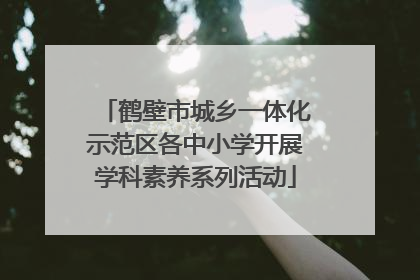 鹤壁市城乡一体化示范区各中小学开展学科素养系列活动