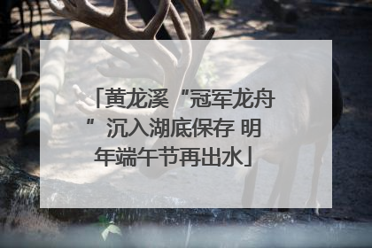 黄龙溪“冠军龙舟”沉入湖底保存 明年端午节再出水