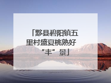 黟县碧阳镇五里村盛夏桃熟好“丰”景