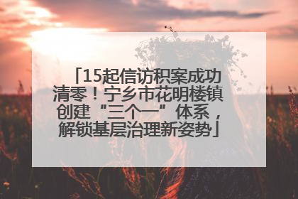 15起信访积案成功清零！宁乡市花明楼镇创建“三个一”体系，解锁基层治理新姿势