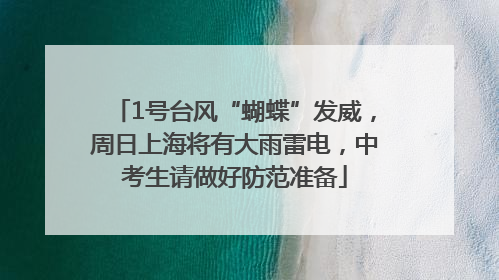 1号台风“蝴蝶”发威，周日上海将有大雨雷电，中考生请做好防范准备