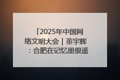 2025年中国网络文明大会｜董宇辉：合肥在记忆里很遥远也很亲切