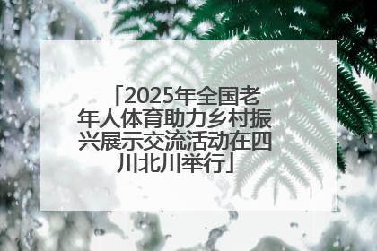 2025年全国老年人体育助力乡村振兴展示交流活动在四川北川举行