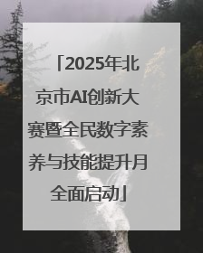 2025年北京市AI创新大赛暨全民数字素养与技能提升月全面启动