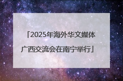 2025年海外华文媒体广西交流会在南宁举行