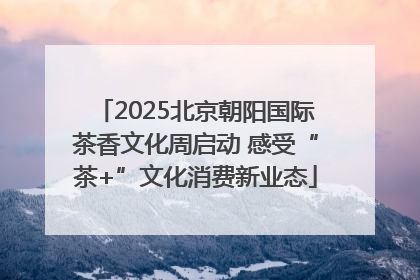 2025北京朝阳国际茶香文化周启动 感受“茶+”文化消费新业态