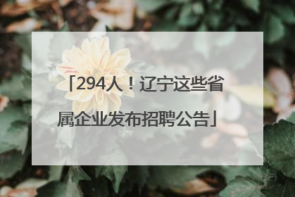 294人！辽宁这些省属企业发布招聘公告