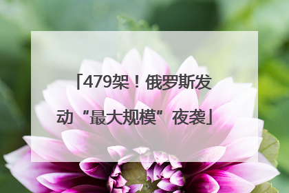 479架！俄罗斯发动“最大规模”夜袭