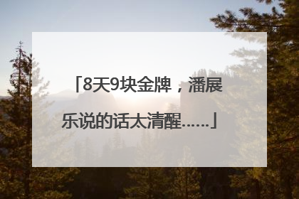 8天9块金牌，潘展乐说的话太清醒……