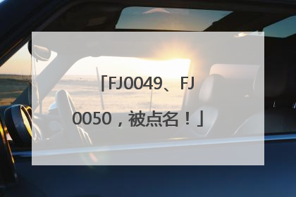 FJ0049、FJ0050，被点名！